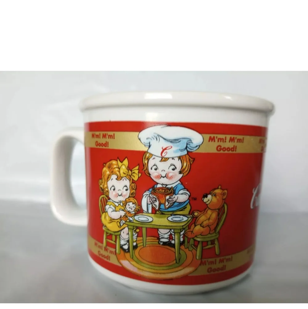 1998 Campbell's Soup Chef Kid “Mm! Mm! Good!” Mug/Cup/Bowl 14oz Houston Harvest!